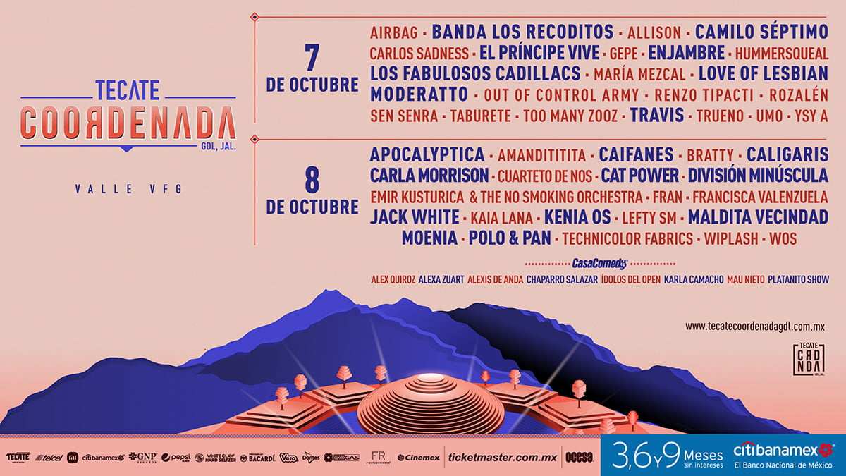 TECATE COORDENADA LLEGA A GUADALAJARA Y PRESENTAN EL LINE UP DE LOS 2