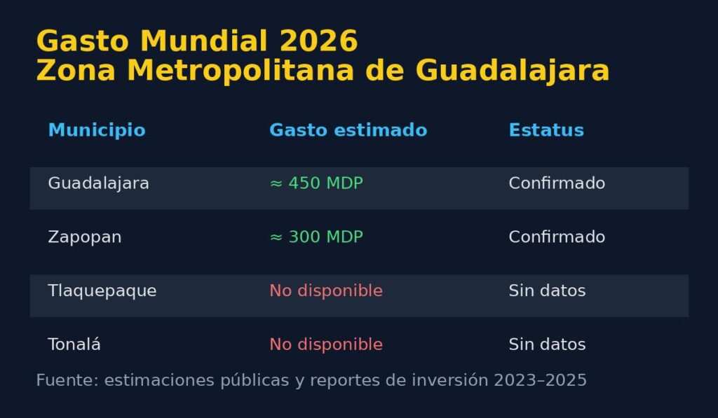     No existe un reporte oficial público que desglose el gasto por cada ayuntamiento.